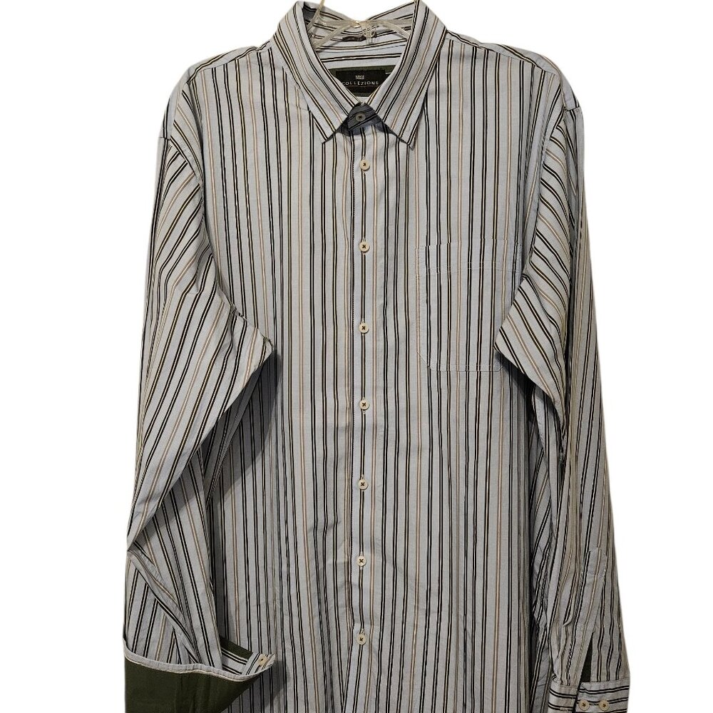 Marks & Spencer Collezione Button down Shirt Men`s XXL Multi Stripped